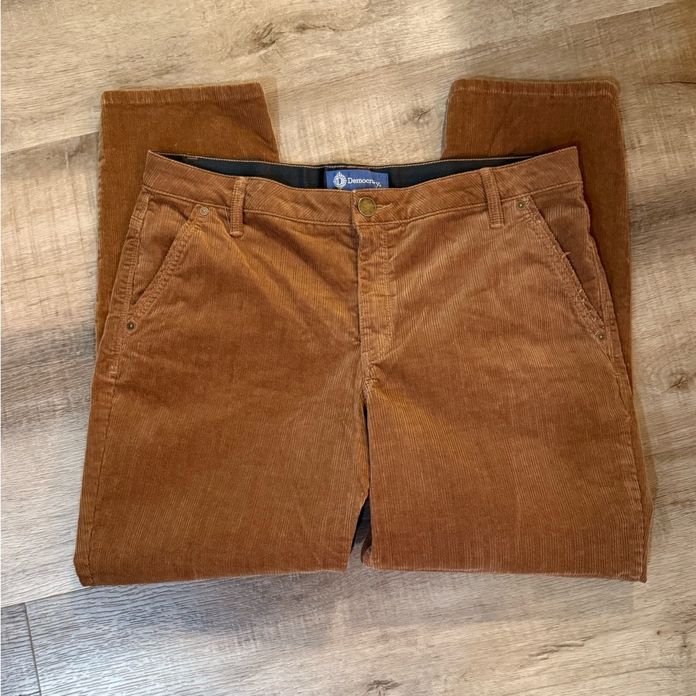Democracy Brown Corduroy Ab Solution Pants Classic Straight-Leg Size 12 - Picture 6 of 12